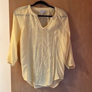 Yellow linen blouse